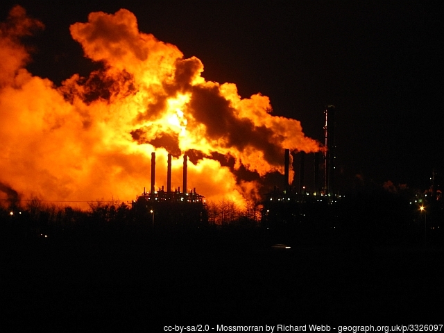 gas flaring at Mossmorran