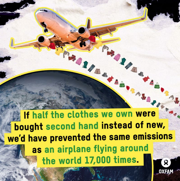 painting of passenger jet trailing clothes from its exhausts