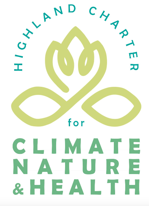 Logo in light and dark green