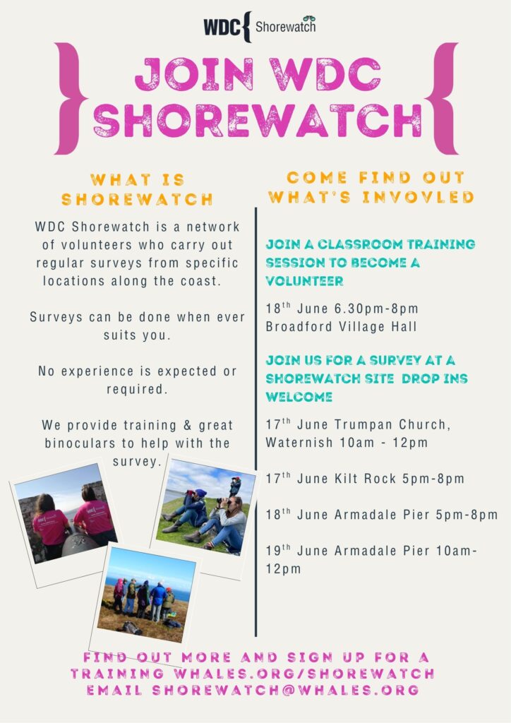 poster stating times and places of training and drop in surveys